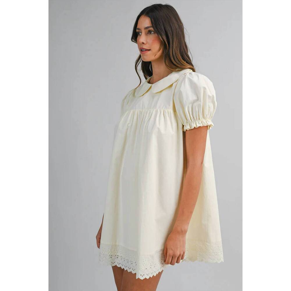 NEW MABLE sweet buttercup mini dress in butter yellow - Picture 4 of 5